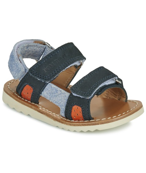 Sandales enfant garcons Pom d'Api WAFF TREK Bleu