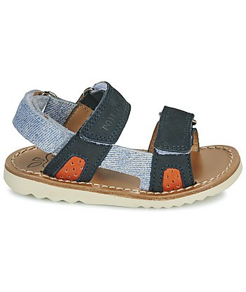 Sandales enfant garcons Pom d'Api WAFF TREK Bleu