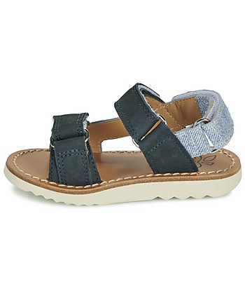Sandales enfant garcons Pom d'Api WAFF TREK Bleu