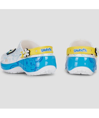 Sabots femmes Crocs Smurfs Platform Clog Blanc