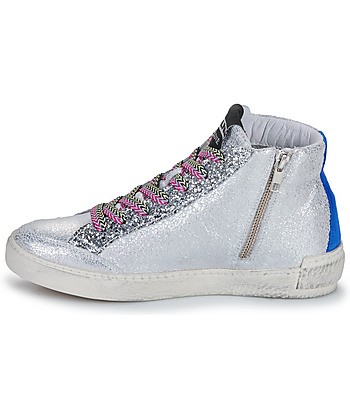 Baskets montantes femmes Meline 321NKC-E850 Argenté