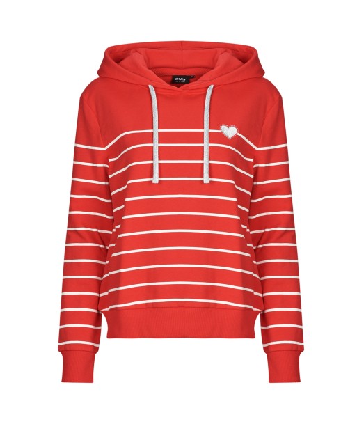 Sweat-shirt femmes Only ONLADELLE  Rouge