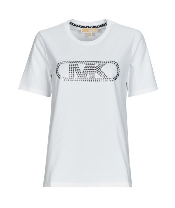 T-shirt femmes MICHAEL Michael Kors CROP GWSH EMPIRE STUD TEE Blanc