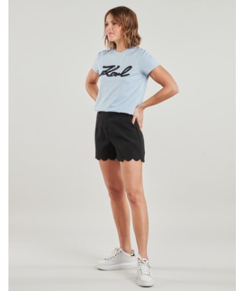 T-shirt femmes Karl Lagerfeld BOUCLE KARL SIGNATURE T-SHIRT Bleu