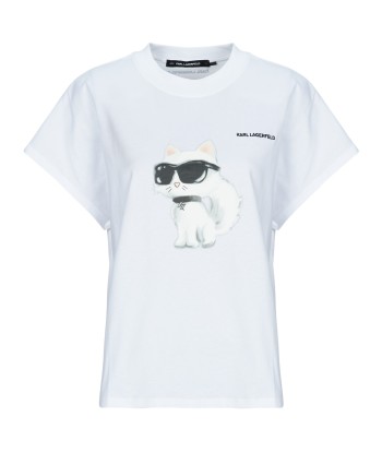 T-shirt femmes Karl Lagerfeld IKON AQUARELLE C LOOSE T-SHIRT Blanc