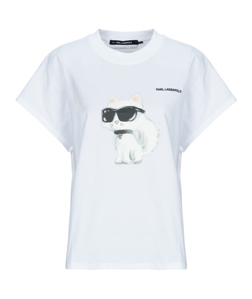 T-shirt femmes Karl Lagerfeld IKON AQUARELLE C LOOSE T-SHIRT Blanc