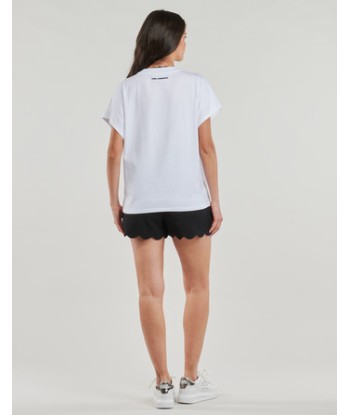 T-shirt femmes Karl Lagerfeld IKON AQUARELLE C LOOSE T-SHIRT Blanc