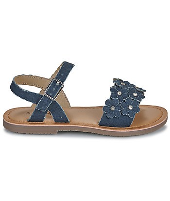 Sandales enfant filles Citrouille et Compagnie FLEURS Bleu