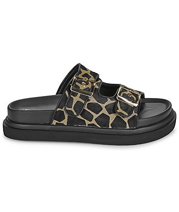 Mules femmes Exé Shoes HS53023-ZEBRA-BEIGE Noir