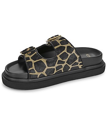 Mules femmes Exé Shoes HS53023-ZEBRA-BEIGE Noir