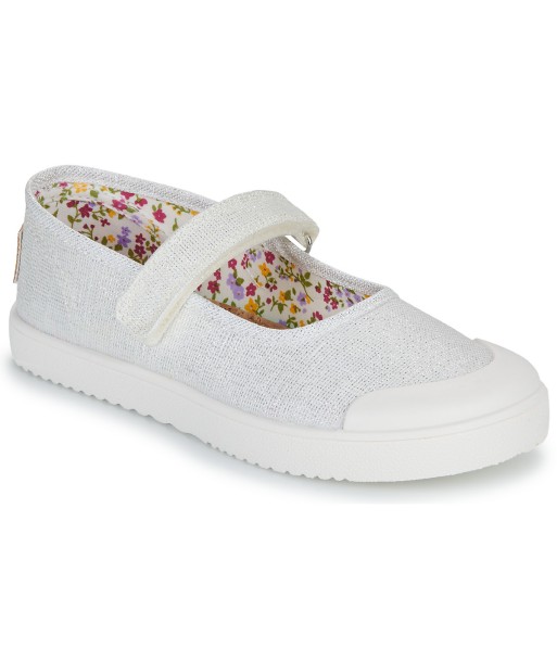 Ballerines enfant filles Pablosky BASIC CANVAS Blanc