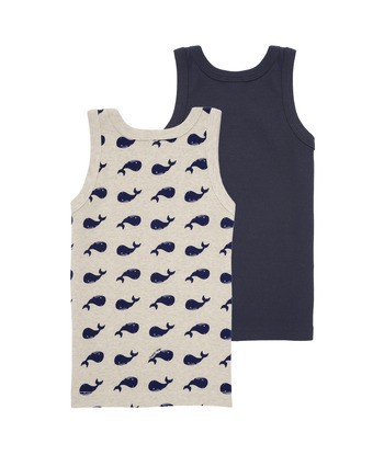 Debardeur enfant garcons Petit Bateau 2 DEBARDEURS Marine