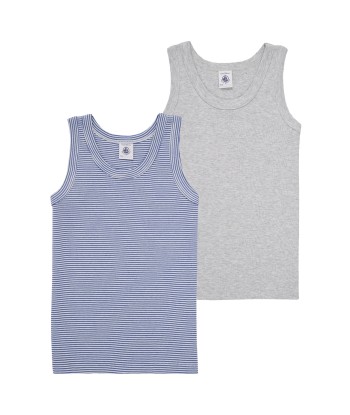 Debardeur enfant garcons Petit Bateau 2 DEBARDEURS Multicolore