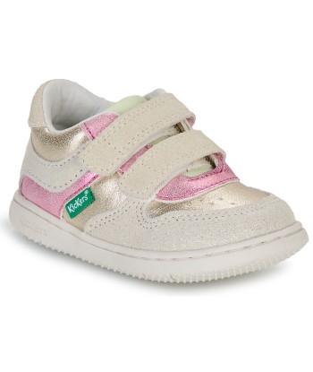Baskets basses enfant filles Kickers KICKMOTION Beige
