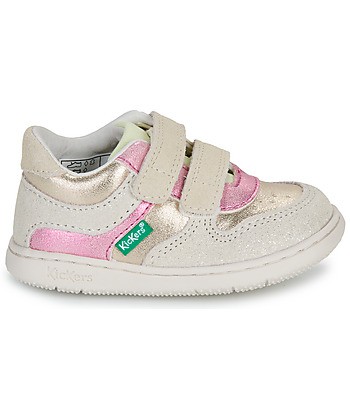 Baskets basses enfant filles Kickers KICKMOTION Beige