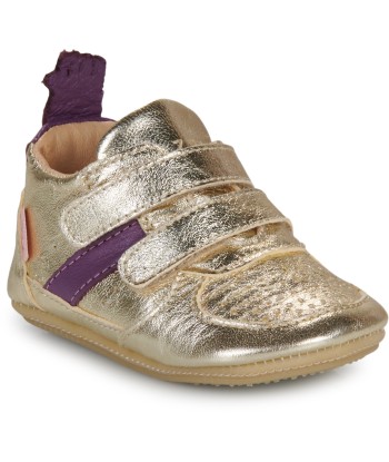 Baskets basses enfant garcons Easy Peasy MY PRE BASKET VELCRO Doré