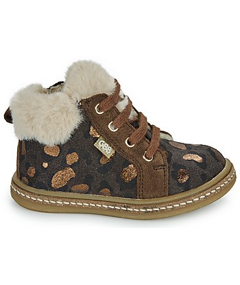 Baskets montantes enfant filles GBB JUNA Marron