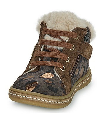 Baskets montantes enfant filles GBB JUNA Marron