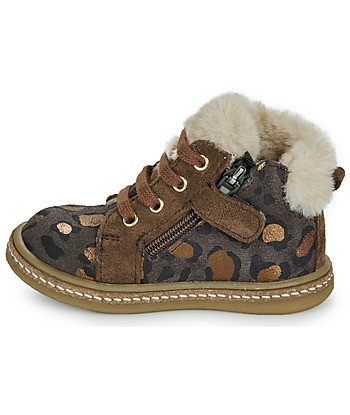 Baskets montantes enfant filles GBB JUNA Marron