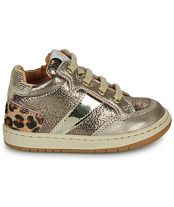 Baskets montantes enfant filles GBB APPLIQUE TWIST Argenté