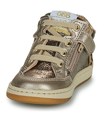 Baskets montantes enfant filles GBB APPLIQUE TWIST Argenté