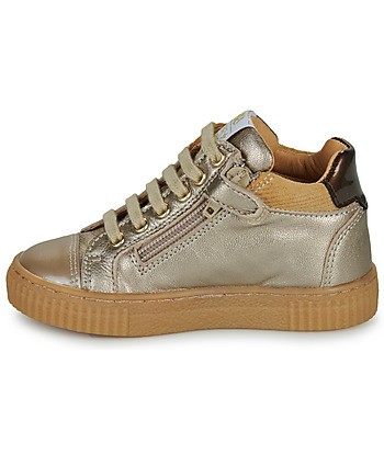 Baskets montantes enfant filles GBB AVENTUREUX Doré