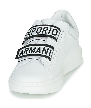 Baskets basses enfant garcons Emporio Armani XYX007-XCC70 Blanc