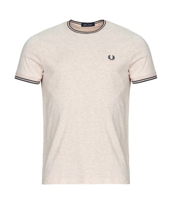 T-shirt hommes Fred Perry TWIN TIPPED T-SHIRT Beige