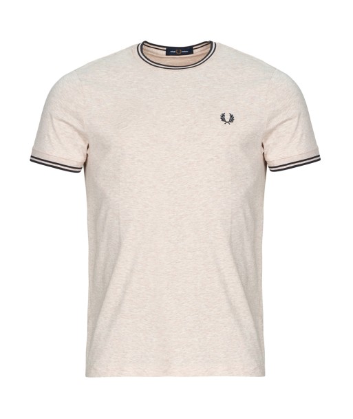 T-shirt hommes Fred Perry TWIN TIPPED T-SHIRT Beige