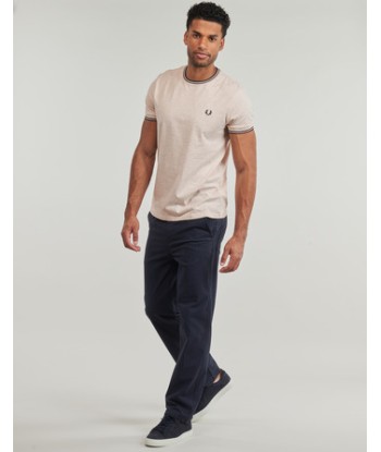 T-shirt hommes Fred Perry TWIN TIPPED T-SHIRT Beige