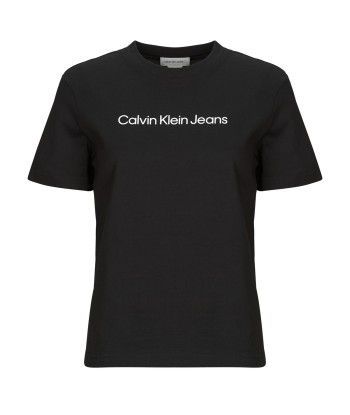 T-shirt femmes Calvin Klein Jeans A- INST. LOGO CLASSIC TEE SS Noir