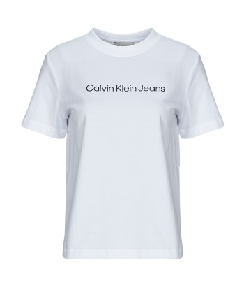 T-shirt femmes Calvin Klein Jeans A- INST. LOGO CLASSIC TEE SS Blanc