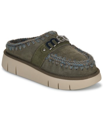Mules femmes Mou BOUNCE CLOG METAL LOGO Kaki