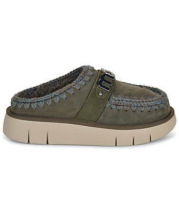 Mules femmes Mou BOUNCE CLOG METAL LOGO Kaki