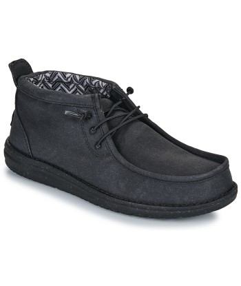 Boots hommes HEYDUDE WALLY MID STRECH CANVAS Noir