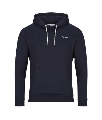 Sweat-shirt hommes Pepe jeans MACBETH SMALL LOGO PLAIN HOODIE Marine
