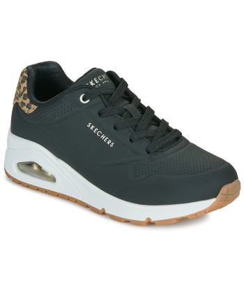 Baskets basses femmes Skechers UNO JUNGLE NITE Noir