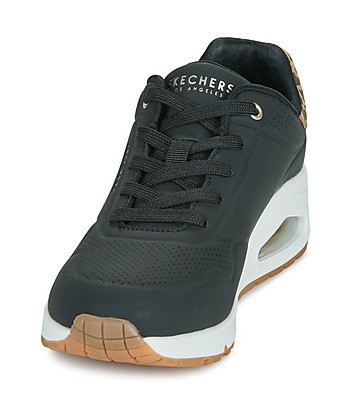 Baskets basses femmes Skechers UNO JUNGLE NITE Noir