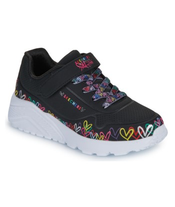 Baskets basses enfant filles Skechers UNO LITE Noir