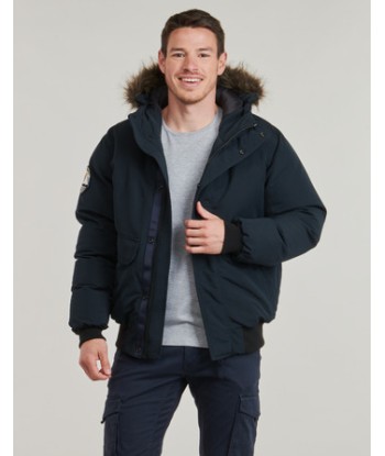 Parka hommes Superdry EVEREST FAUX FUR BOMBER JACKET Bleu