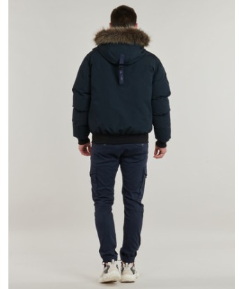 Parka hommes Superdry EVEREST FAUX FUR BOMBER JACKET Bleu