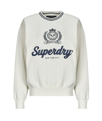 Sweat-shirt femmes Superdry COUNTRY CLUB LOOSE CREW Blanc