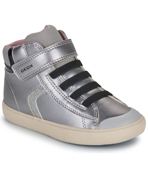 Baskets montantes enfant filles Geox B GISLI GIRL Argenté