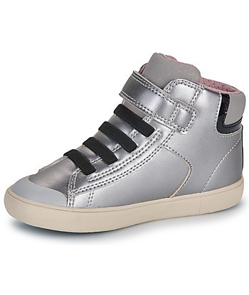 Baskets montantes enfant filles Geox B GISLI GIRL Argenté