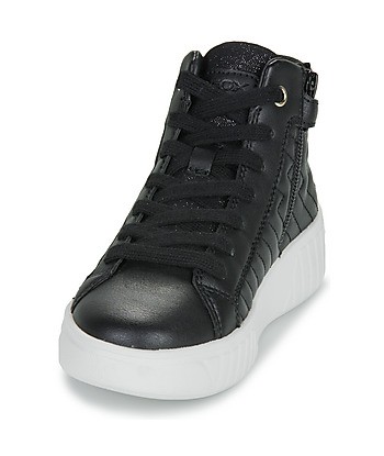 Baskets montantes enfant filles Geox J MIKIROSHI GIRL Noir