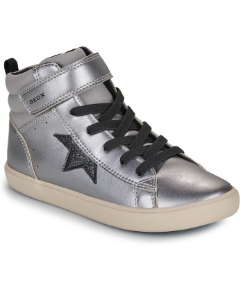 Baskets montantes enfant filles Geox J GISLI GIRL Argenté