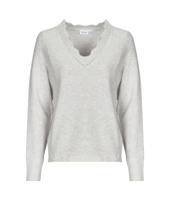 Pull femmes Vila VINIKOLINA V-NECK Beige
