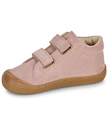 Baskets montantes enfant filles Naturino BAREFOOT SABBY VL SUEDE Rose