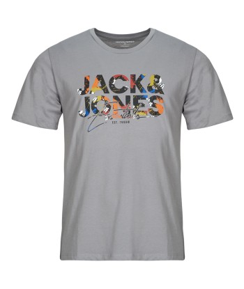 T-shirt hommes Jack & Jones JJGEPLAS Gris