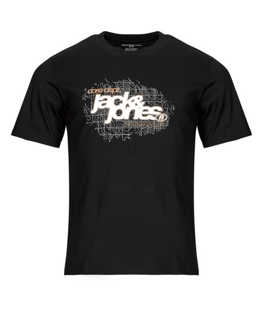 T-shirt hommes Jack & Jones JCOGRID BRANDING Noir